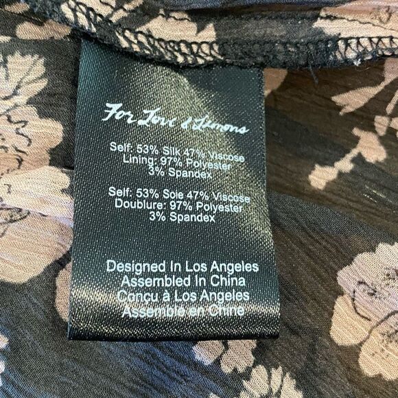 For Love And Lemons Theo Silk Blend One Shoulder Top Medium - Picture 14 of 15